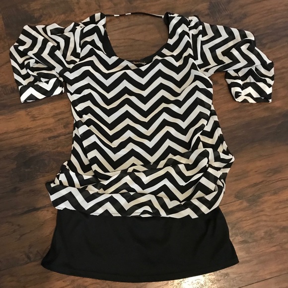 Heart soul chiffon striped mini dress - Picture 4 of 4